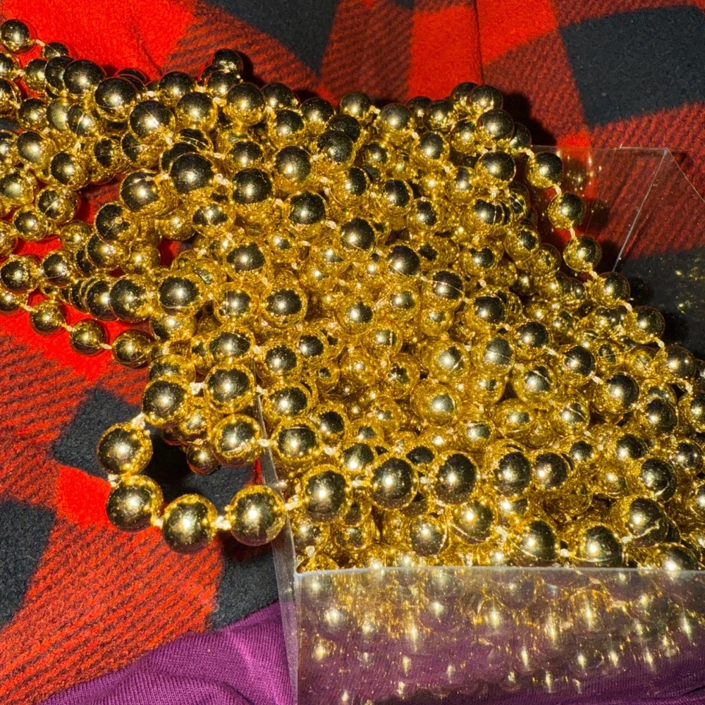 Vintage Dansk Holiday Christmas Gold Bead Garland 1/4